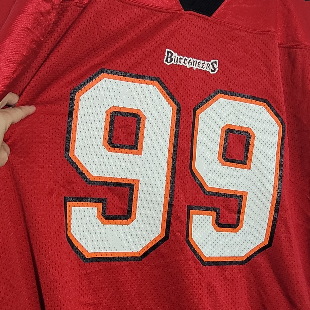 Vintage NFL Tampa Bay Buccaneers Warren Sapp #99 Hall Of Fame Jersey Large - Picture 7 of 11